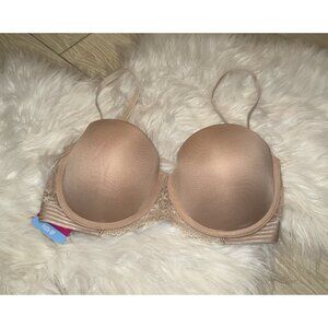 Maidenform Self Expressions Multiway Push Up Bra UW Womens 36C Beige SE1102 New